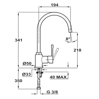 Смеситель Teka IN 995 53995120FВ