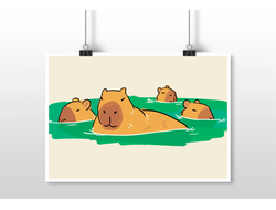 Плакат горизонтальный Капибара, Kapibara-san №16