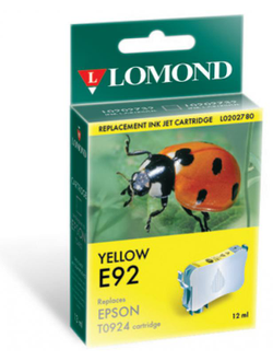 Картридж для принтера Epson, Lomonnd E92 Yellow, Желтый, 12мл, Пигментные чернила