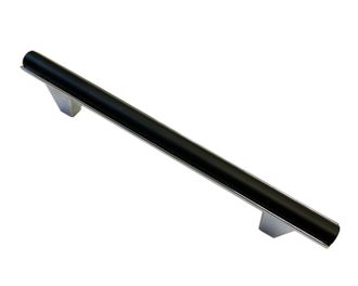 Ручка-скоба  RS-153, 128 мм, матовый черный/хром