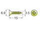 Шуруп Titus 3,5х15 мм