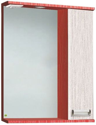 Шкаф зеркальный "Панда Титан 600Т" красный с подсветкой Vako
