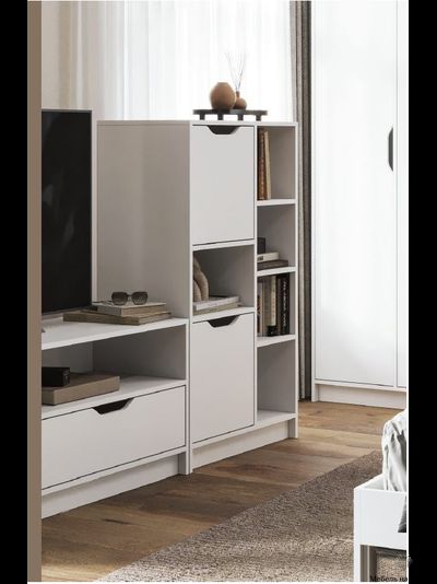 Руна СТЛ 02 Стеллаж Белый/Белый