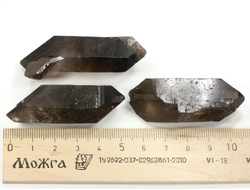 Кварц дымчатый, раухтопаз, кристалл двухголовик в ассортименте, Бразилия (52-58 мм, 26-34 г) №35770