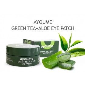 Патчи для глаз от отечности с экстрактом зеленого чая и алоэ AYOUME GREEN TEA+ALOE EYE PATCH 1,4гр*60