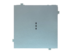 Выключатель одноклавишный перекрестный с подсветкой (механизм + клавиша) серебро