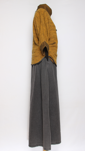 ДЖЕМПЕР БОХО "КИМОНО" однотонный хаки, горчичный, серый, бл.роза, фиолетовый до р.50