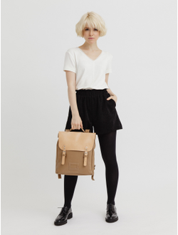 Рюкзак Kokosina Satchel Черный из натуральной кожи