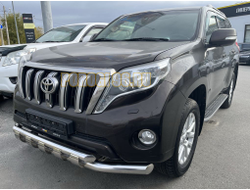 Защита переднего бампера двойная с перемычками Toyota Land Cruiser Prado 150 (2014-2017)