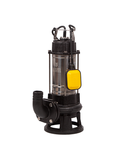 Фекальный насос FP1800-KS, 1800 Вт, напор 17 м, 26000 л/ч, нож-измельчитель Denzel
