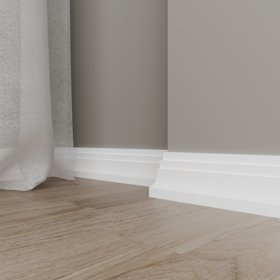 Потолочный карниз Ultrawood CR0027, из ЛДФ-декора, под покраску, 2.44 м.