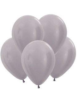 воздушный шар с гелием серо бежевый графит 30 см.