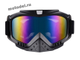 Кроссовые очки (маска) JP с защитой носа для эндуро, мотокросса, ATV - черные, цветные