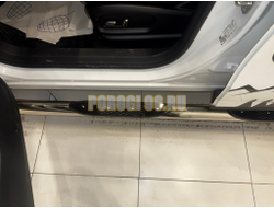 Пороги труба с проступью Папа Тюнинг d76 для JAECOO J6 2026-