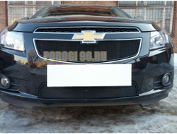 Защита радиатора Chevrolet Cruze 2009-2013 black верх