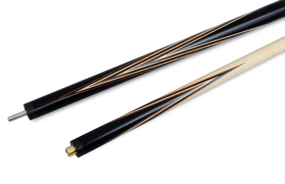 Кий / пирамида 2-pc "Классика" (термограб черный, белый) 13 запилов