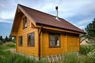 Дом-баня из профилированного бруса ПБ-14, 56 м2