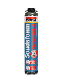 Soudal Soudafoam Professional 60, профессиональная пистолетная пена 12*750мл