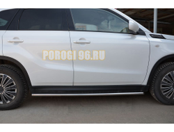 Защита штатного порога труба d42 для Suzuki Vitara (2019-...)