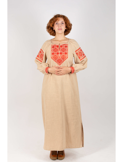 Платье славянское из крапивы  "Макошь Алатырь"