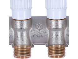 Коллектор STOUT распределительный 1", 4 отвода 1/2" плоское уплотнение (Арт. SMB 6852 011204)