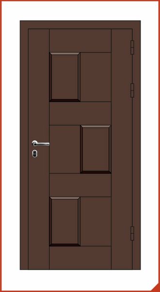 Входная дверь. Металлическая профильная конструкция (006)