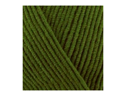 Пряжа Cotton Gold Alize (Ализе Коттон голд) Состав: 55% хлопок и 45% акрил Вес: 100 гр Метраж: 330 м. цвет Болотный 35