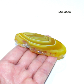 Агат натуральный тонированный (срез) арт.23009: 23,5г - 76*36*4мм