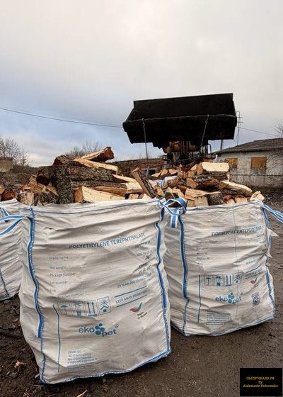 дрова колотые твердых пород в биг-бэге