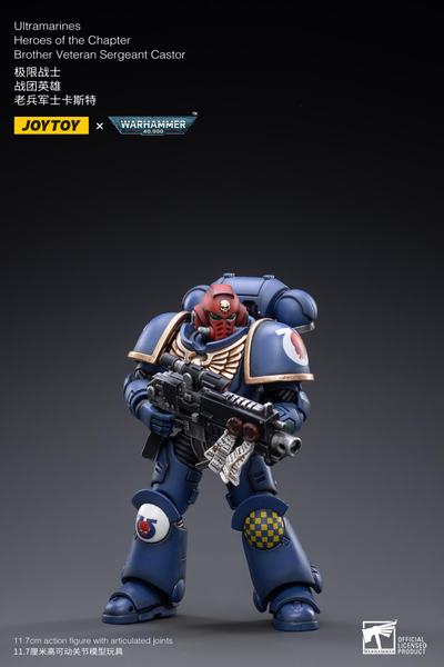Ультрамарин сержант-интерцессор Кастор (Warhammer 40k) - КОЛЛЕКЦИОННАЯ ФИГУРКА 1/18 scale Sergeant Castor (JT2474) - JOYTOY