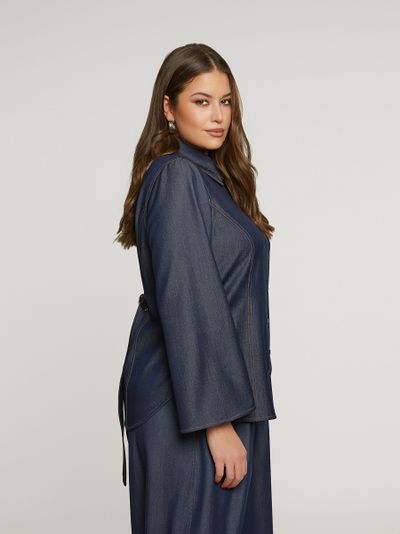 Рубашка цвета деним