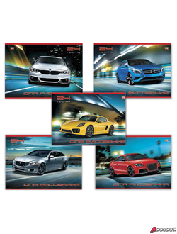 Альбом для рисования, А4, 24 листа, обложка офсет, HATBER VK, 205х290 мм, «Мотошоу», 24А4. 101753