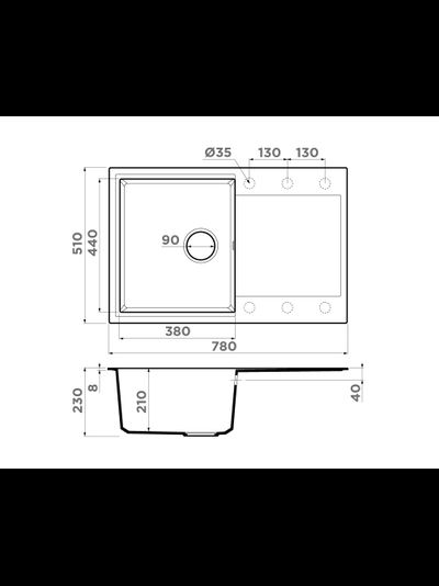 Мойка OMOIKIRI DAISEN 78T