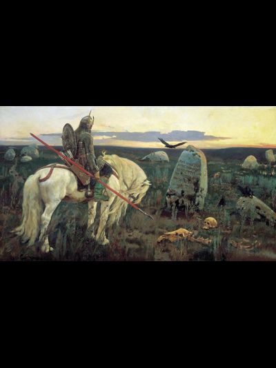 Купить картину обогреватель, репродукция Васнецова Витязь на распутье