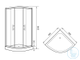Luxus душевое ограждение (уголок) L011 DELLA, с поддоном (Чехия) 900х900 полукруглое с низким поддоном