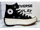 Кеды Converse на платформе с сердцем черные