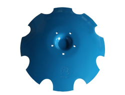 Диск бороны Lemken Rubin «Ромашка». Диаметр 620мм, толщина 6мм, 5 квадратных отверстий 13х13 на расстоянии 158мм. Борсодержащая сталь 30MnB5. Твердость диска 50(±2)HRC. Турция