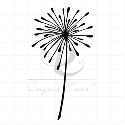 Штамп стилизованный одуванчик