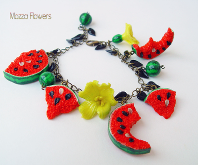 Комплект украшений с арбузами.