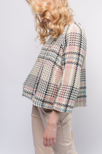 Жакет буклированный двубортный