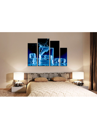 Модульная картина "Кубики освежающего льда"