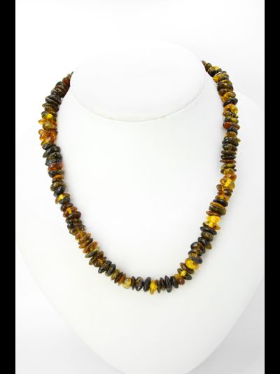 Бусы простые из темного янтаря