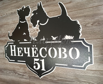 адресная табличка скотч терьер