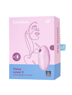 4018652 Вакуум-волновой бесконтактный стимулятор клитора Satisfyer Vulva Lover 3, силикон, розовый