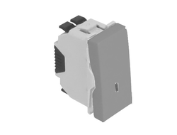 Перекрестный переключатель с подсветкой, алюминий, 1 модуль, Efapel Quadro 45