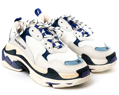 Balenciaga Triple S Sneaker  White Blue Black