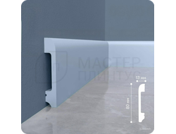 Плинтус напольный из дюрополимера солид UHD 05/80 сумеречно синий