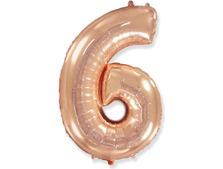 Фольгированная цифра - Розовое золото