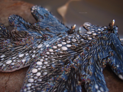 "Крылышки Полумглистой феи", серьги в стиле фэнтези