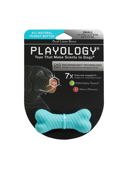 Playology DUAL LAYER BONE двухслойная жевательная косточка для собак мелких пород с ароматом арахиса